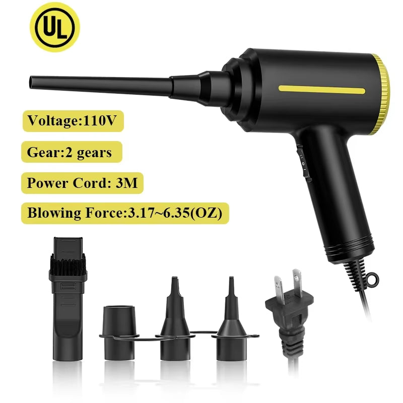 Powerful Cordless Air Duster for Ultimate Computer Cleaning - Rechargeable & Eco-Friendly Alternative to Compressed Gas Cans